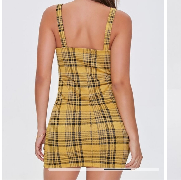 NWT Forever 21 Red Plaid Bodycon Women's Dress Size Medium - Picture 7 of 8